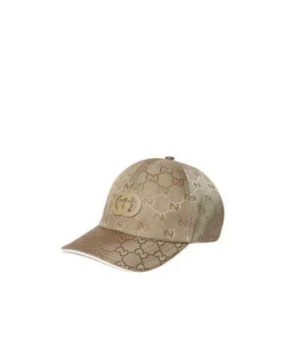 Gucci Gg Nylon Baseball Hat In Brown