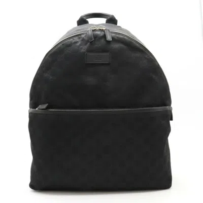 Gucci Gg Nylon Black Canvas Backpack Bag ()