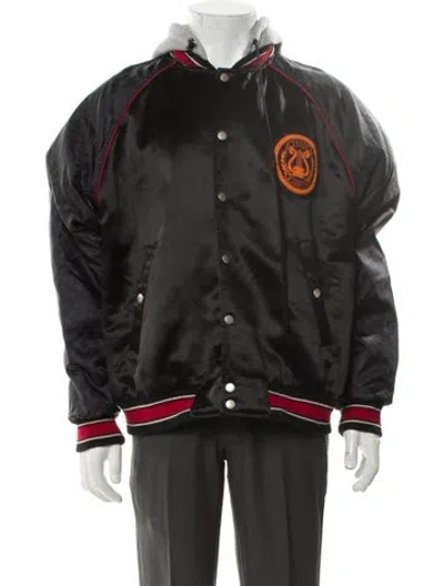 Pre-owned Gucci Gg Nylon Bomber Jacket In Black