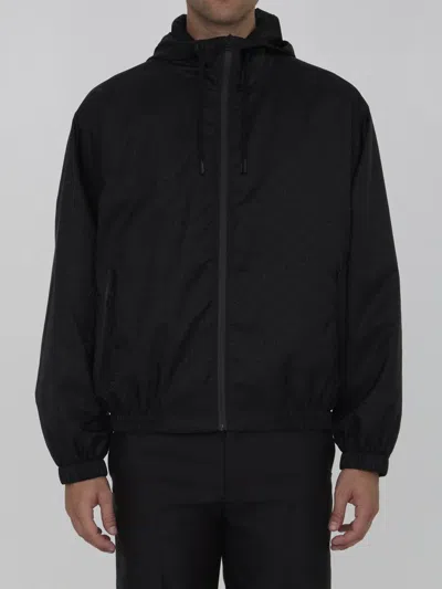 Gucci Gg Nylon Jacket In Black