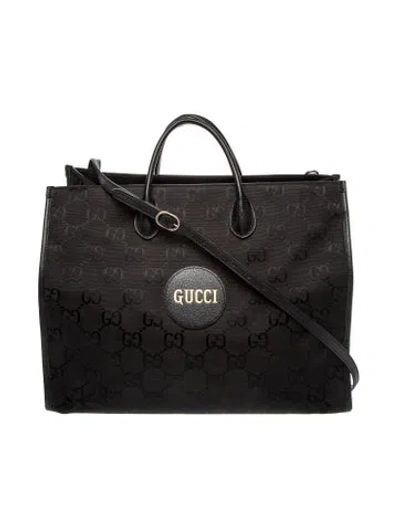 Pre-owned Gucci Gg Nylon Off The Grid Tote Large In Black