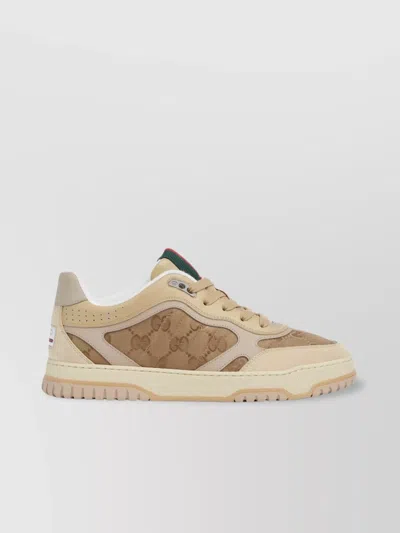 Gucci Gg Nylon Sneakers Interlocking G In Neutral