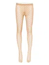 Gucci Gg Nylon Tights In Neutral