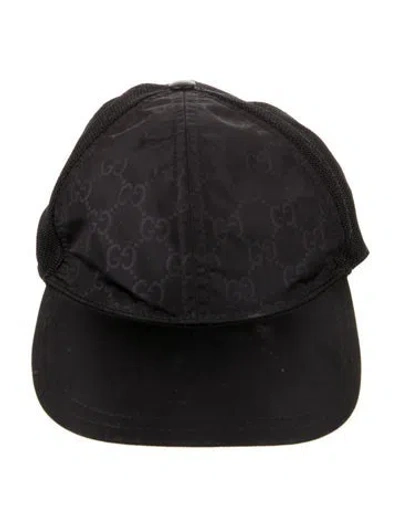 Pre-owned Gucci Gg Nylon Trucker Cap In Black