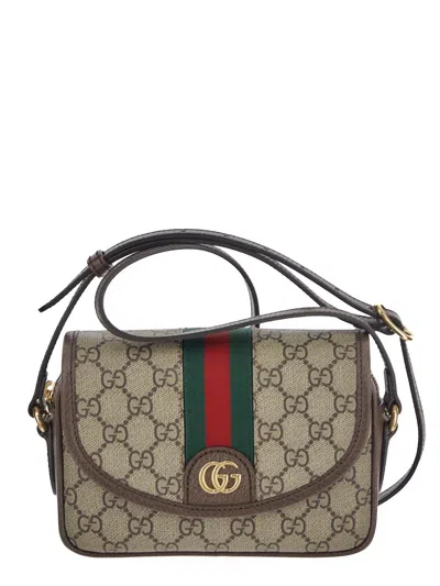 Gucci Ophidia Mini Gg Canvas Shoulder Bag In Multicoloured