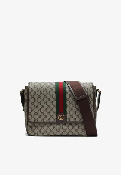 Gucci Gg Ophidia Messenger Bag In Sand
