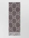 Gucci Strickschal Aus Gg Jacquard Mit Quasten
