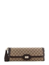 Gucci Gg Origianl Fabric And Leather Shoulder Bag In Neutrals