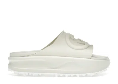 Pre-owned Gucci Gg Oversize Slide Sandal Interlocking G (women's) Sneakers In Off White