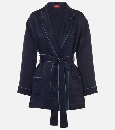 GUCCI GG OVERSIZED SATIN SHIRT
