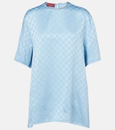 GUCCI GG OVERSIZED SATIN TOP