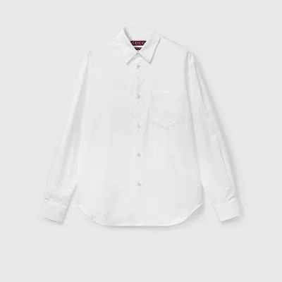 Gucci Gg Oxford Cotton Shirt In White