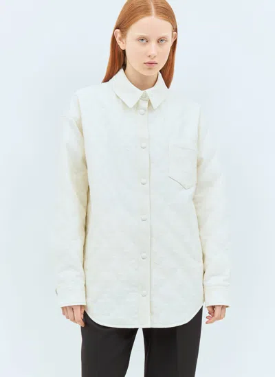 Gucci Gg Padded Overshirt In Cream