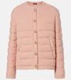 Gucci Padded Jacket With Quilted Texture And Pockets In Pink