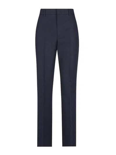 Gucci Pressed Crease Trousers In Black