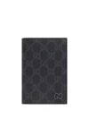 Gucci Gg Passport Holder In Grey