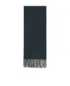 Gucci Gg-pattern Fringed Scarf In Blue
