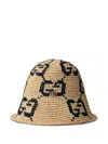 Gucci Women Gg Bucket Hat In Gold