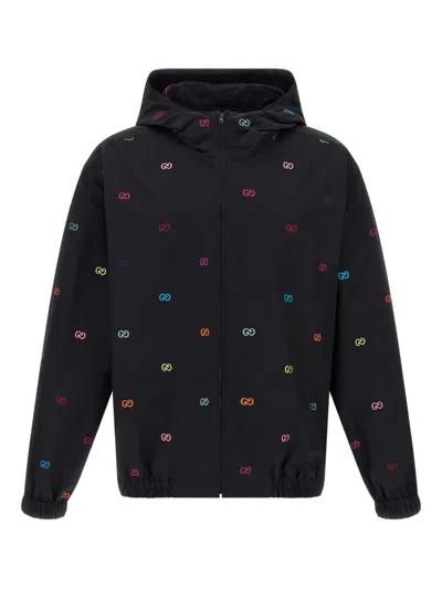 GUCCI GG-PATTERN HOODED JACKET