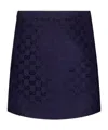 Gucci Gg-pattern Mini Skirt In Blue