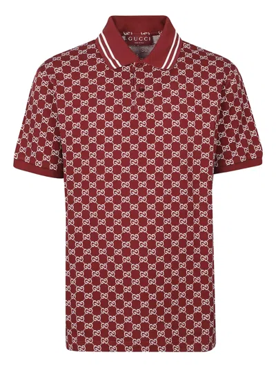 Gucci Gg-pattern Polo Shirt In Multi