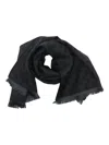 Gucci Gg-pattern Scarf In Black