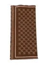 Gucci Fringed Scarf With Stylish Edges In Brown