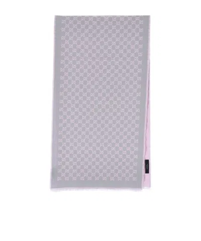 Gucci Gg Pattern Scarf In Purple