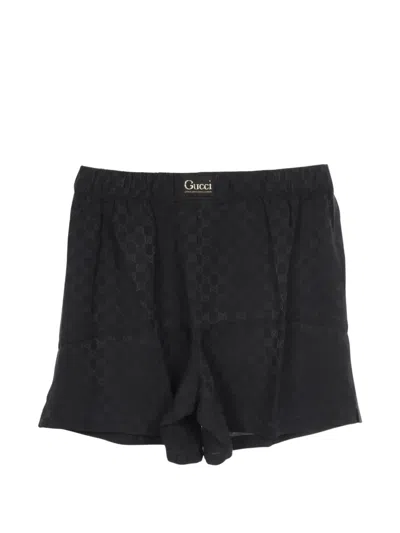 Pre-owned Gucci Gg Pattern Shorts In Black