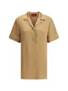 Gucci Gg Pattern Silk Shirt In Rame/mix