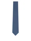 Gucci Gg-pattern Silk Tie In Blue