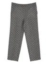 Gucci Gg Pied-de-poule Wool Leisure Pants In Gray