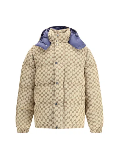 GUCCI GG PATTERNED PADDED DOWN JACKET