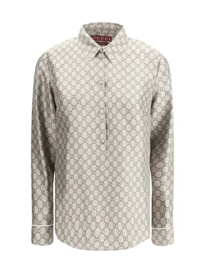 Gucci Gg Patterned Shirt In Multicolour