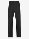 Gucci Tailored Trousers Subtle Pattern Belt Loops In Black