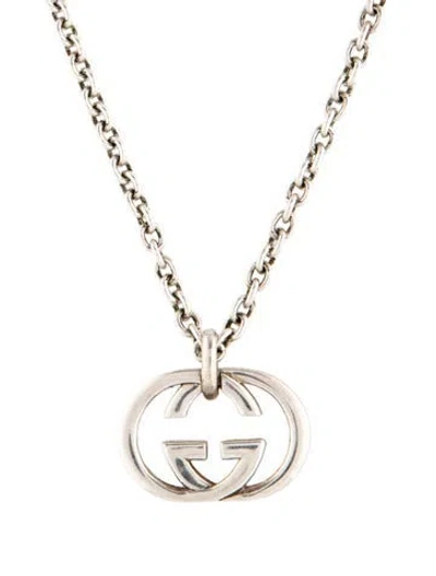 Pre-owned Gucci Gg Pendant Necklace, 19.5" In Multicolor