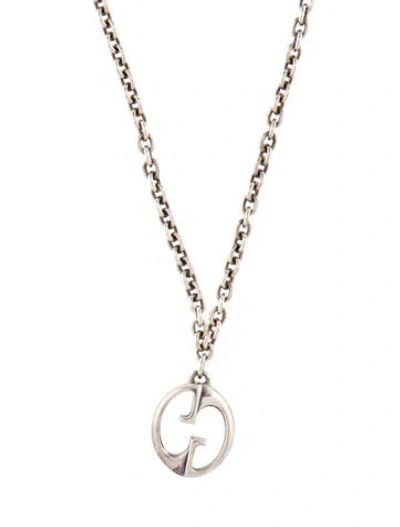 Pre-owned Gucci Gg Pendant Necklace, 22" In Multi