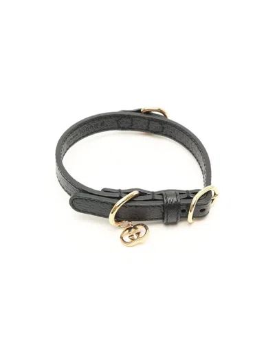 Gucci Gg Pet Collar In Black