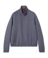 Gucci Gg Pied-de-poule Wool Jacket In Blue