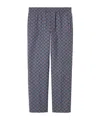 Gucci Gg Pied-de-poule Wool Leisure Pants In Blue