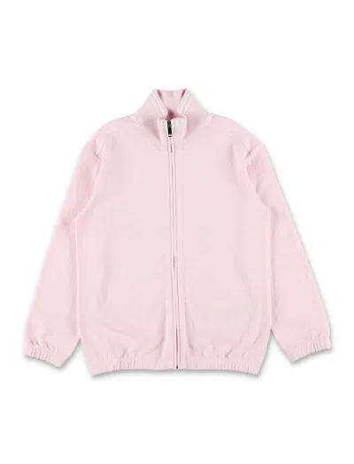 Gucci Gg Piqué Zip Jacket For Kids In Pink