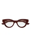 Gucci Gg-plaque Glasses In 红色