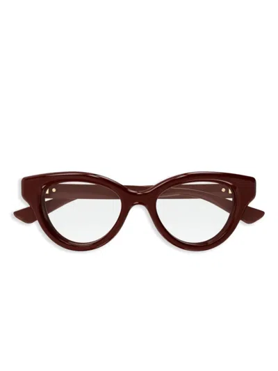 Gucci Gg-plaque Glasses In Brown