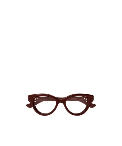 Gucci Gg-plaque Glasses In Brown