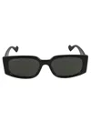 Gucci Rectangular-frame Sunglases In Metallic