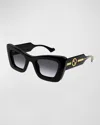 Gucci Gg Plastic Cat-eye Sunglasses In Black