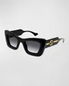 Gucci Grey Gradient Cat Eye Ladies Sunglasses Gg1552s 001 49 In Black