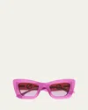 Gucci Gg Plastic Cat-eye Sunglasses In Pink
