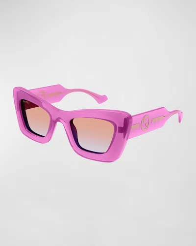 Gucci Gg Plastic Cat-eye Sunglasses In Red