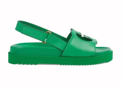 Pre-owned Gucci Gg Platform Sandal (women's) Sneakers In Green